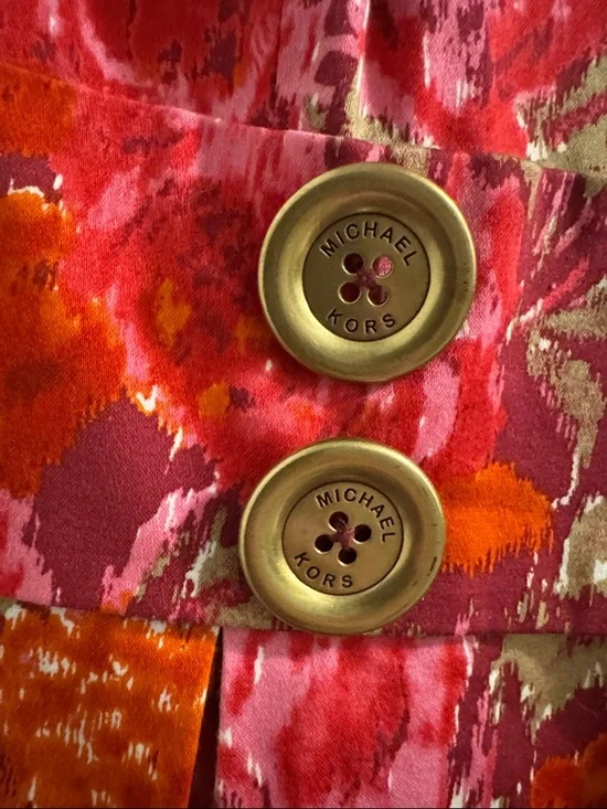 Michael Kors Sleeveless Shift Dress in Pink & Orange - Picture 4 of 6